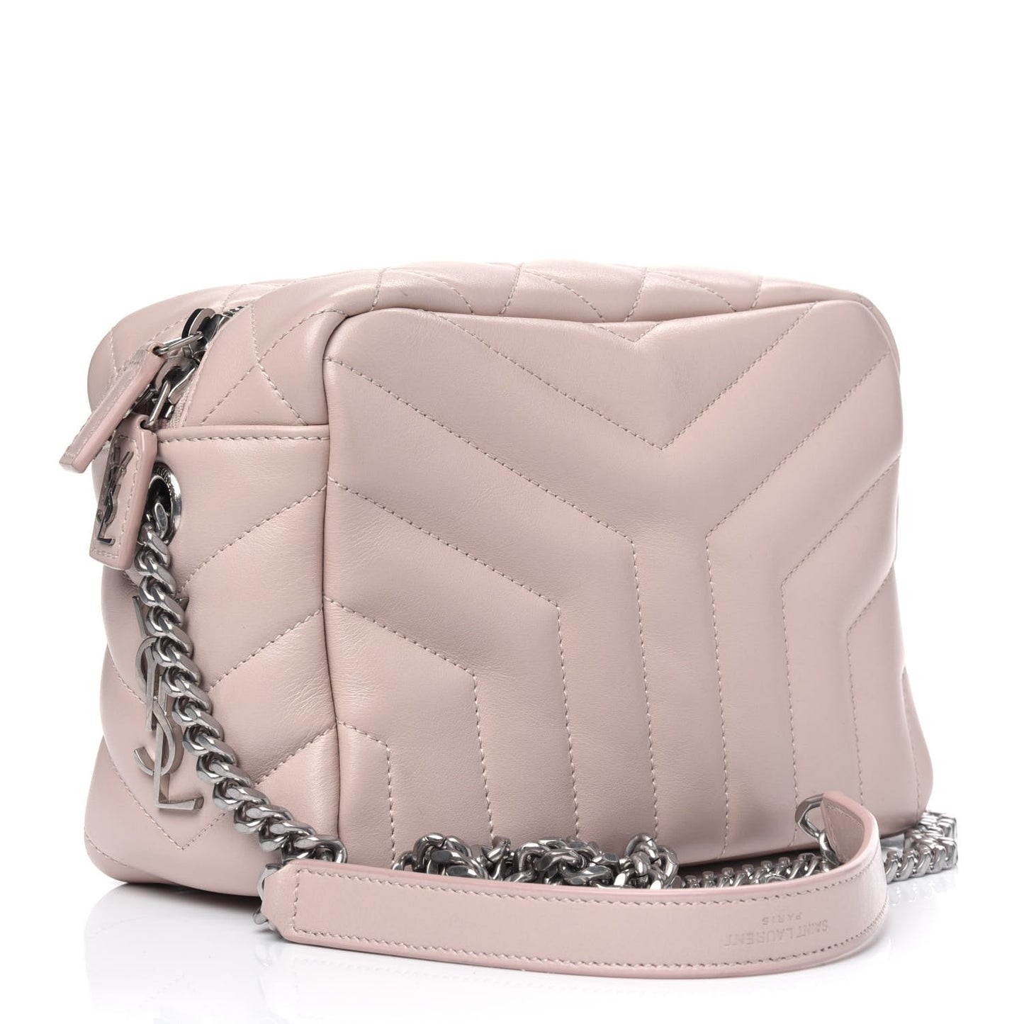 Calfskin Y Quilted Monogram Small Loulou Bowling Bag Tender Pink