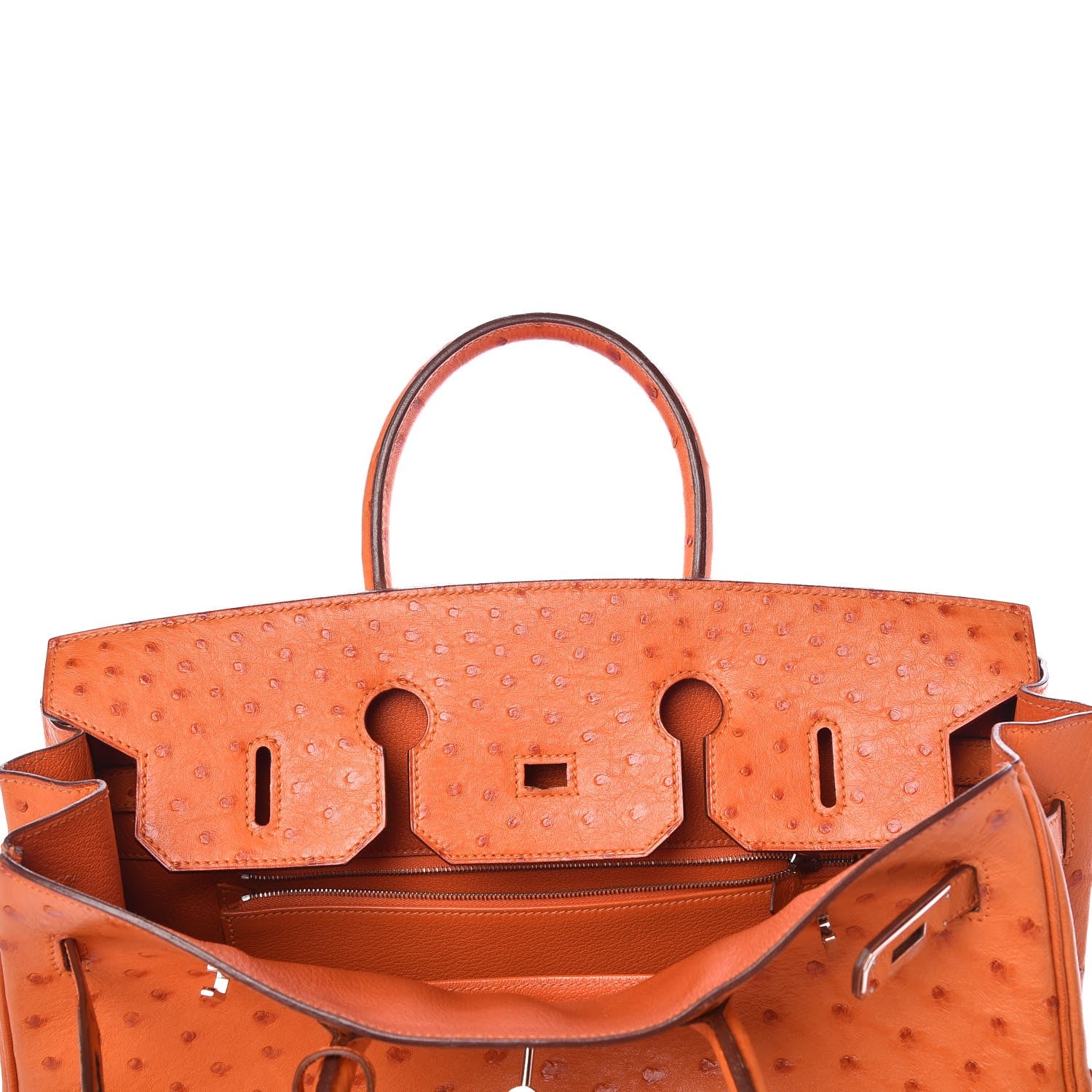 Hermes Ostrich Birkin 35 Orange 7 of 33