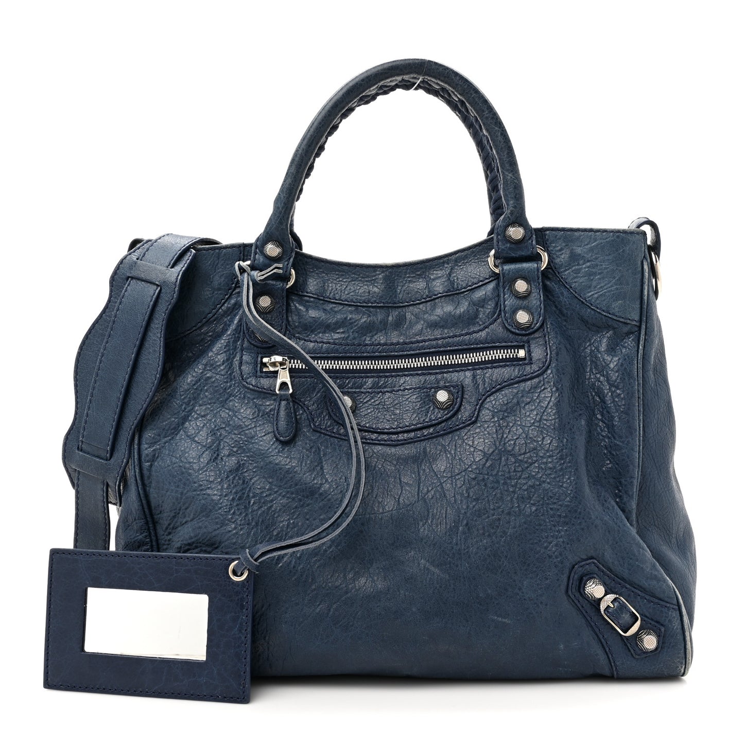 Agneau Giant 12 Silver Hardware Velo Bleu Mineral