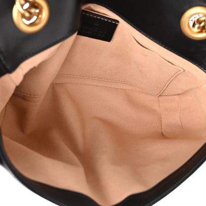 Gucci Calfskin Matelasse Mini GG Marmont Shoulder Bag Black 5 of 10