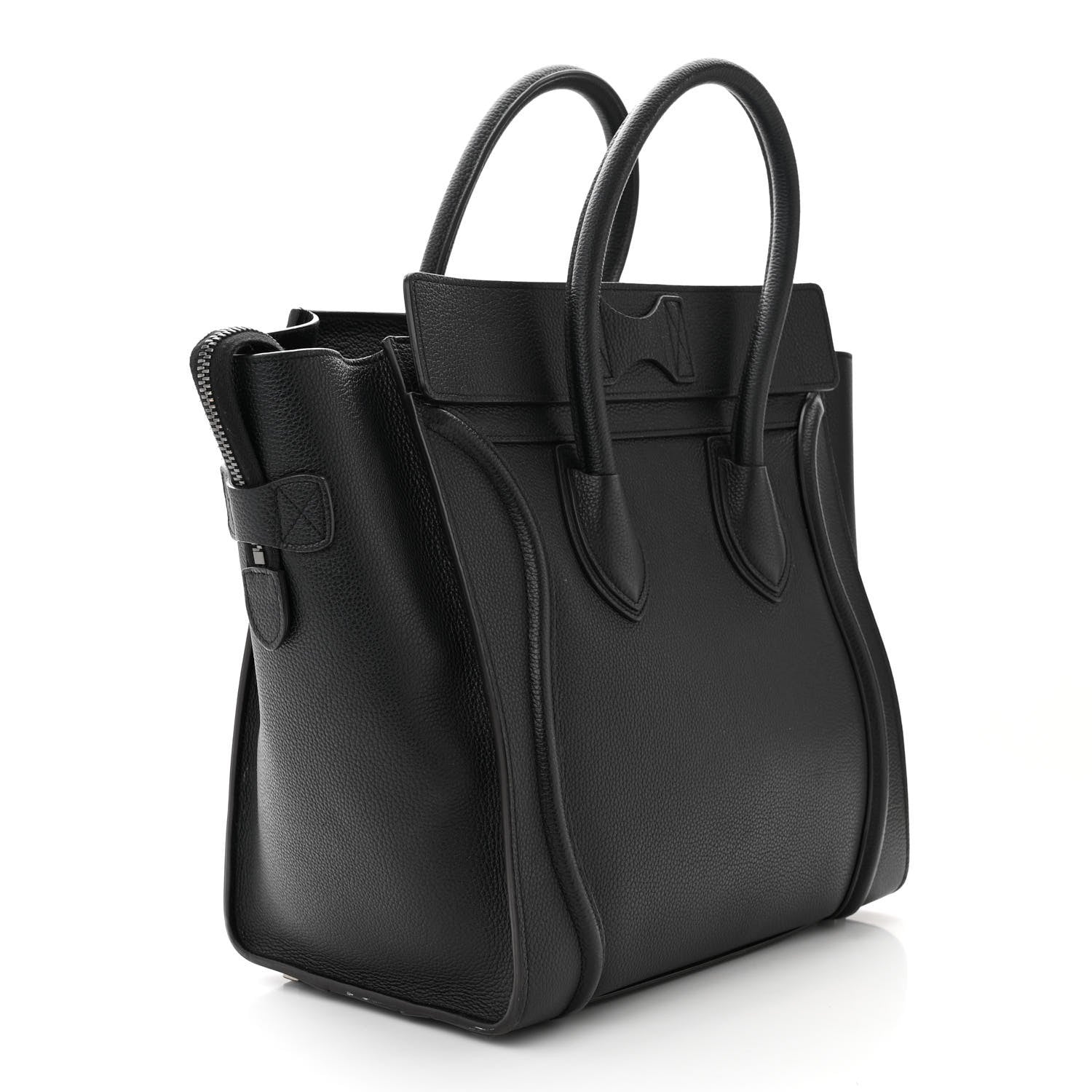 Celine Drummed Calfskin Mini Luggage Black 3 of 14