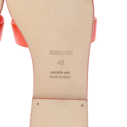 Hermes Epsom Oran Sandals 40 Orange Poppy 6 of 9