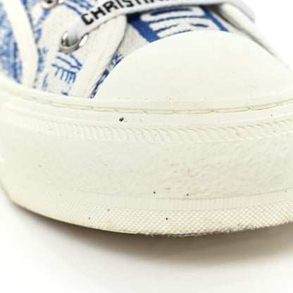 Christian Dior Canvas Toile De Jouy Embroidered Womens Walk'N'Dior Low Top Sneakers 39 Blue 13 of 13