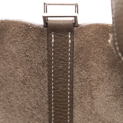 Hermes Taurillon Clemence Picotin Lock 18 PM Etoupe 7 of 9