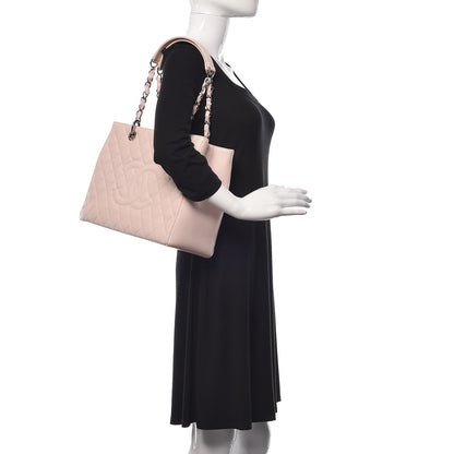 Chanel Caviar Quilted Grand Shopping Tote GST Light Pink 2 of 13