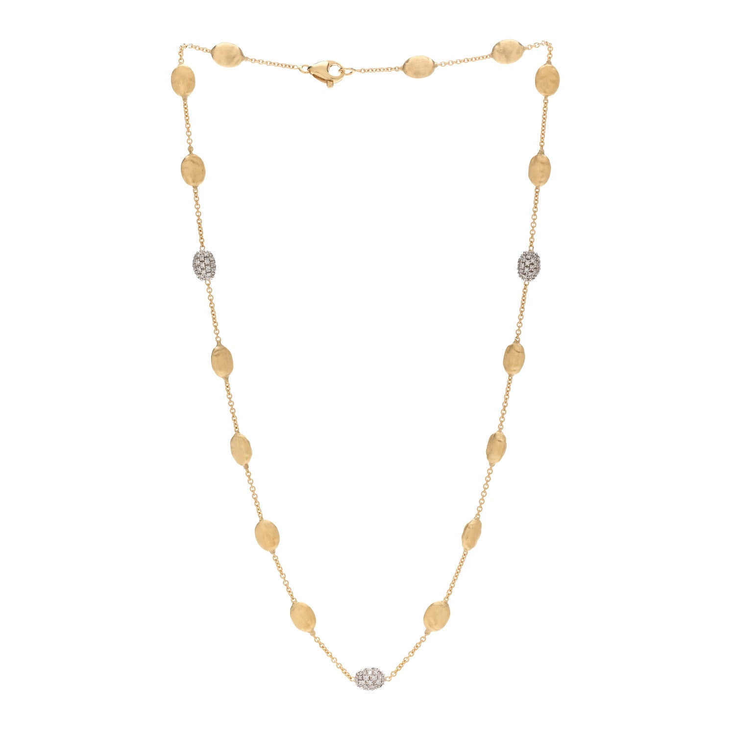 Marco Bicego 18K Yellow Gold Diamond Siviglia Small Bead Short Necklace 3 of 4