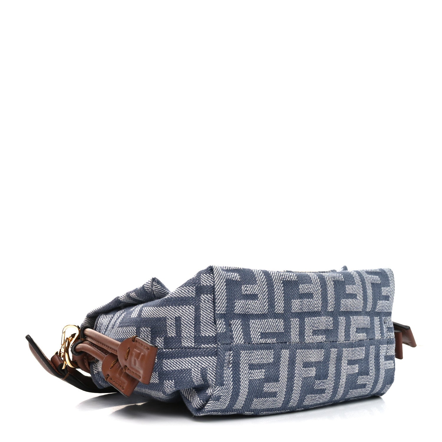 Fendi Denim Small Mamma Baguette Blue 4 of 11