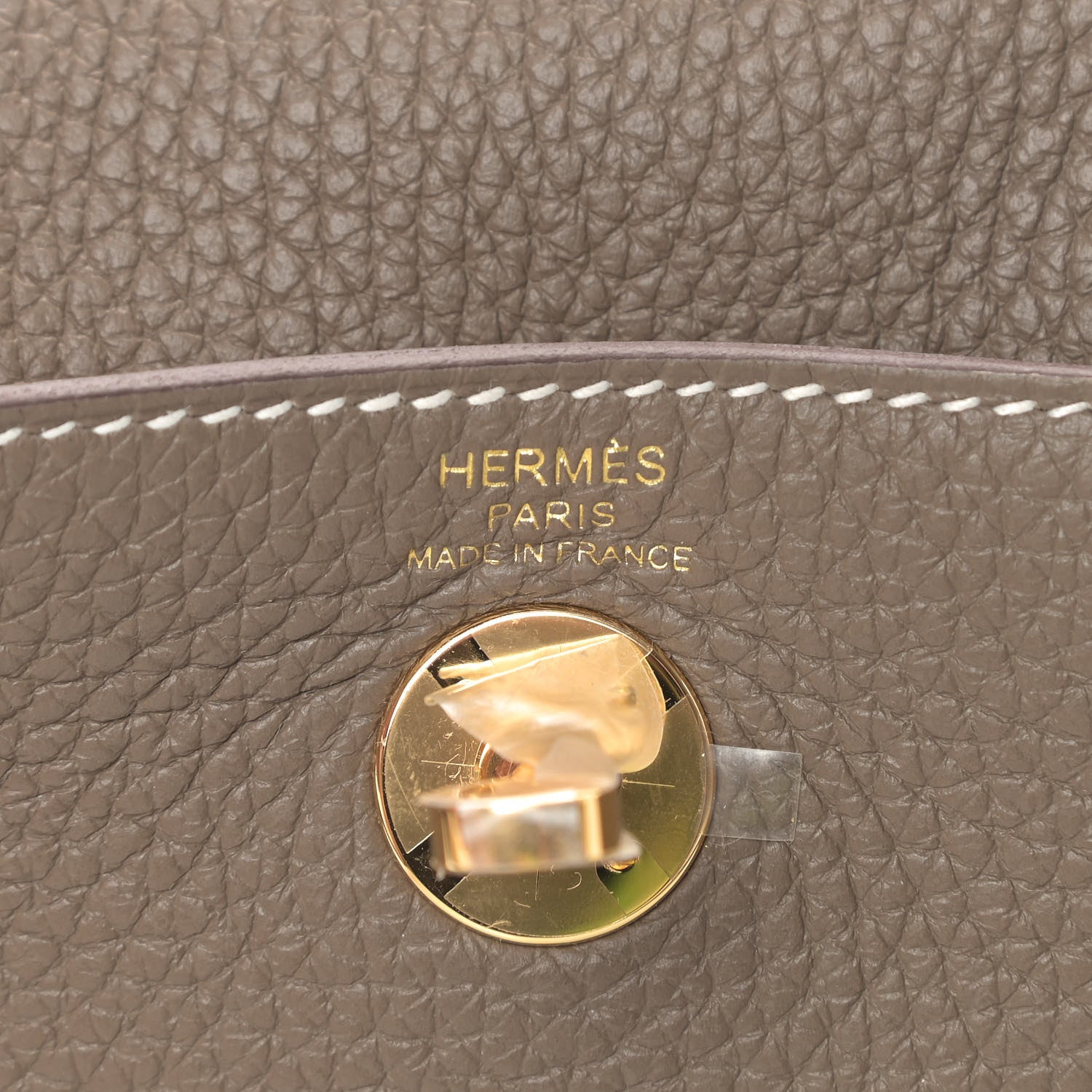 Hermes Taurillon Clemence Mini Lindy 20 Etoupe 8 of 9