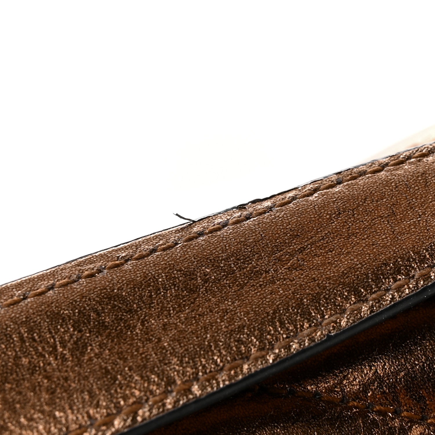 Saint Laurent Metallic Calfskin Matelasse Chevron Monogram Medium College Bag Bronze 13 of 14