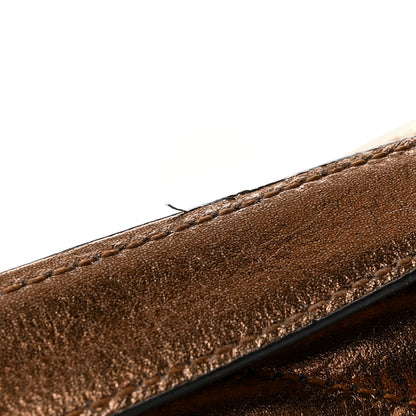 Saint Laurent Metallic Calfskin Matelasse Chevron Monogram Medium College Bag Bronze 13 of 14