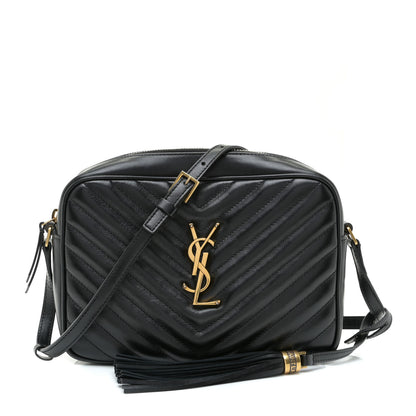 Saint Laurent Calfskin Matelasse Monogram Lou Camera Bag Black 1 of 14