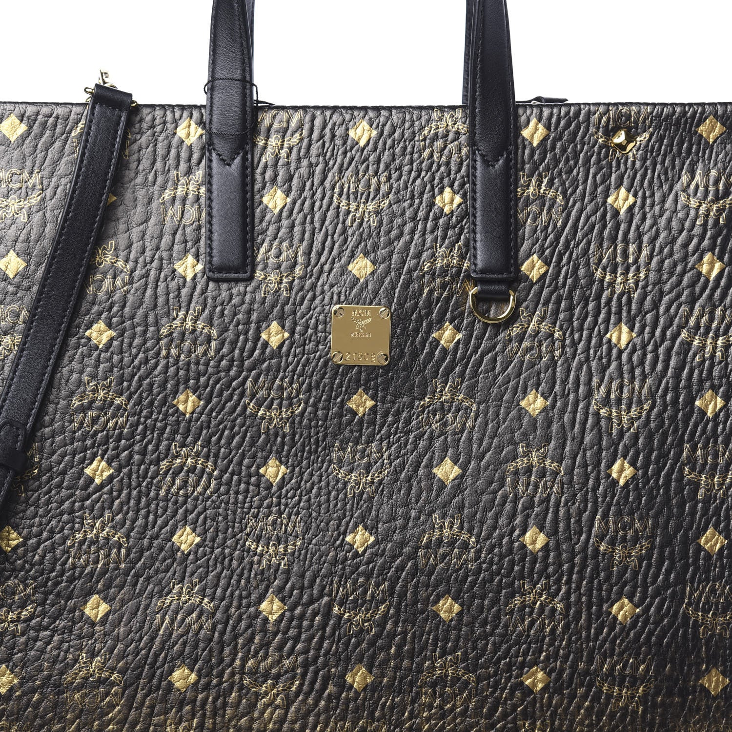 MCM Gradation Visetos Medium Tote Black Gold 8 of 10