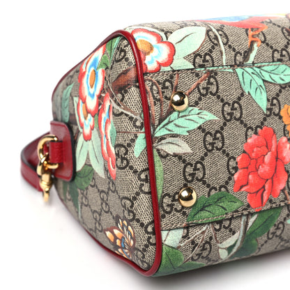 Gucci GG Supreme Monogram Tian Small Boston Beige Multicolor Red 9 of 10