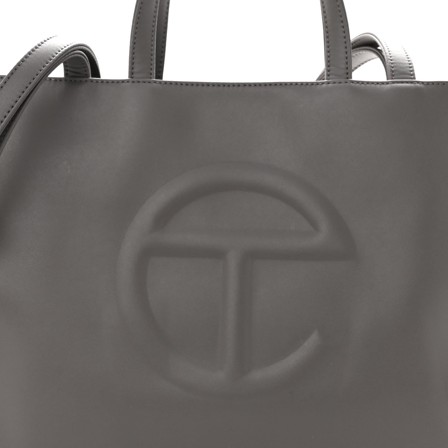 Telfar Vegan Leather Medium Shopping Bag Grey 7 of 11