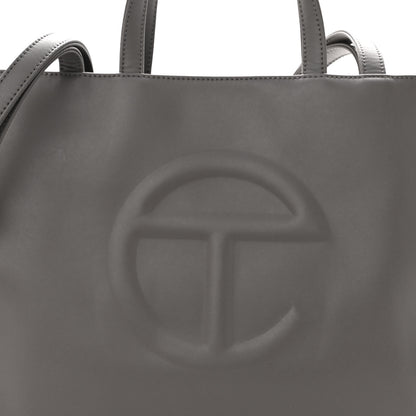Telfar Vegan Leather Medium Shopping Bag Grey 7 of 11