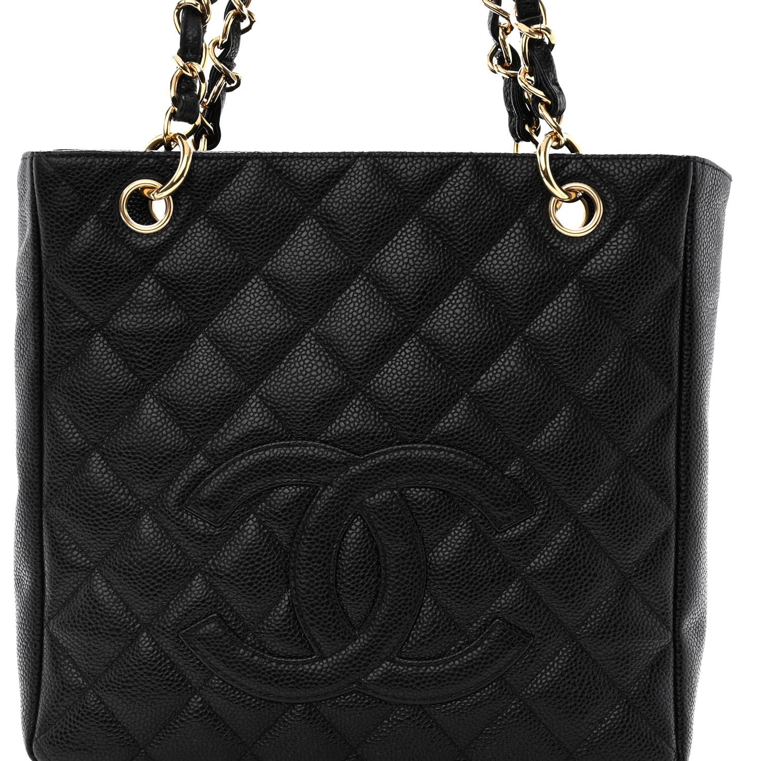 Chanel Caviar Quilted Petit Shopping Tote PST Black 8 of 11