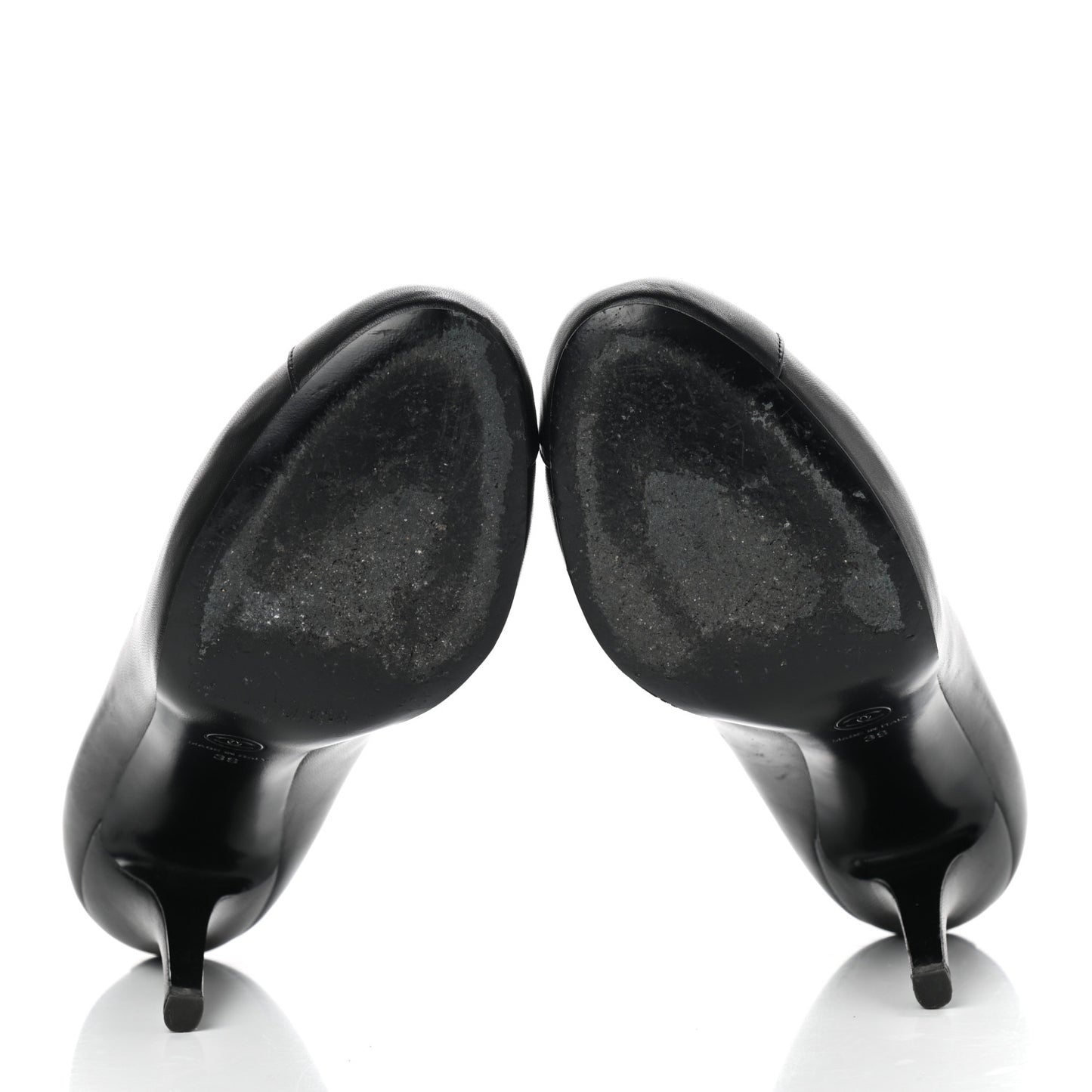 Lambskin Cap Toe CC Pumps 39 Black