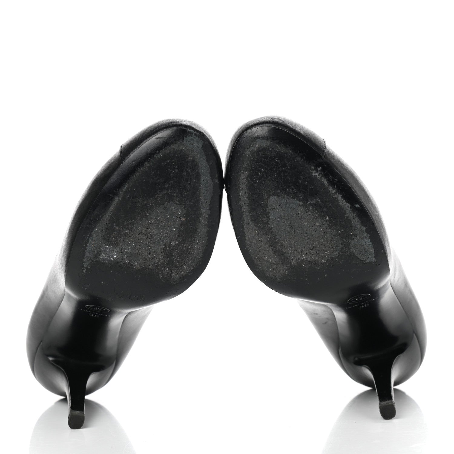 Chanel Lambskin Cap Toe CC Pumps 39 Black 5 of 10