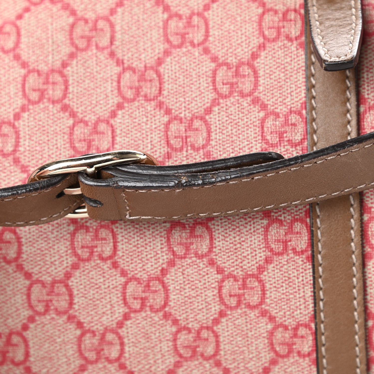 Gucci GG Supreme Monogram Medium Nice Boston Red 19 of 22
