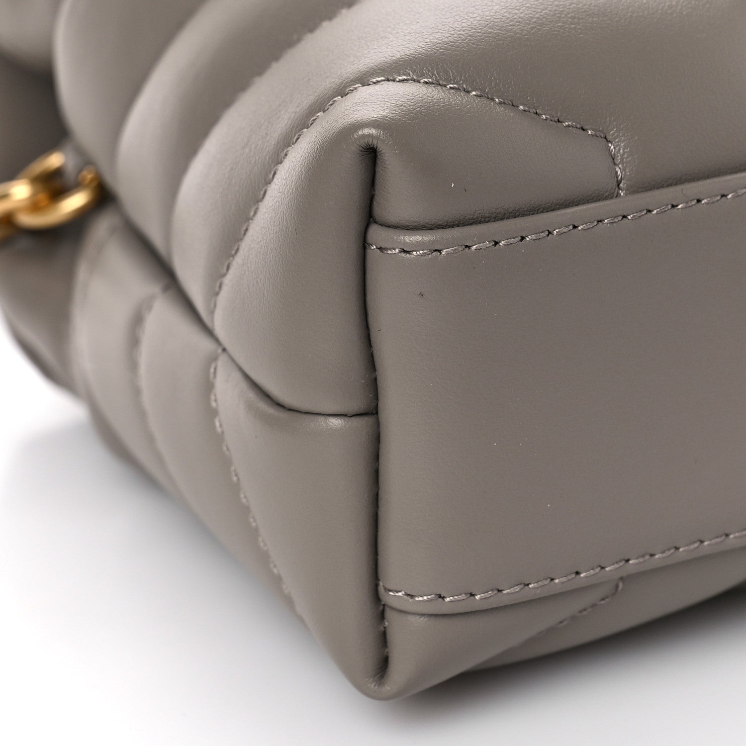 Saint Laurent Calfskin Y Quilted Monogram Toy Loulou Crossbody Bag Taupe 7 of 8