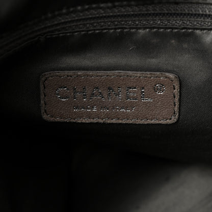 Chanel Lambskin Patent Calfskin Brooklyn Patchwork Hobo Black 6 of 11