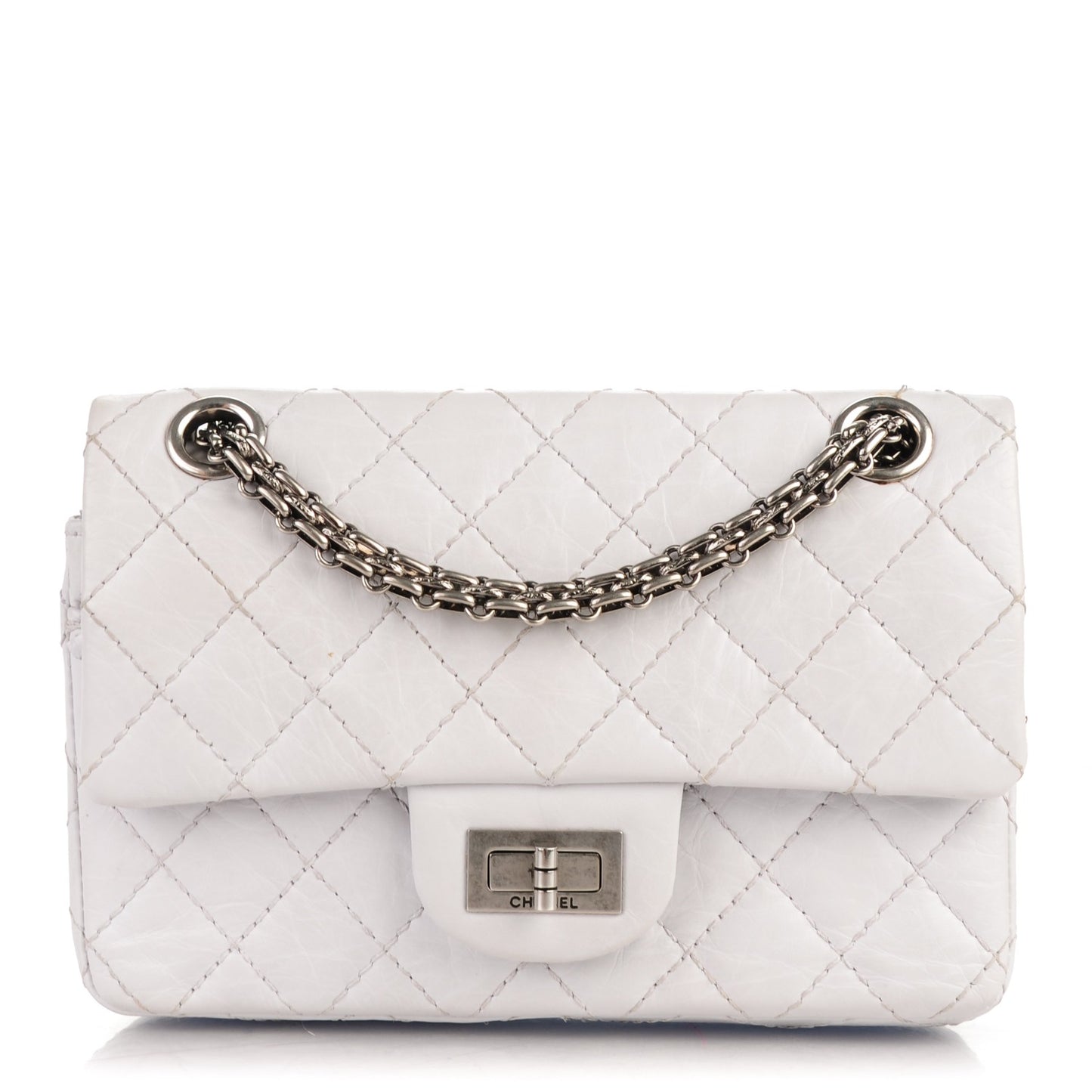 Aged Calfskin 50th Anniversary 2.55 Reissue 224 Flap White
