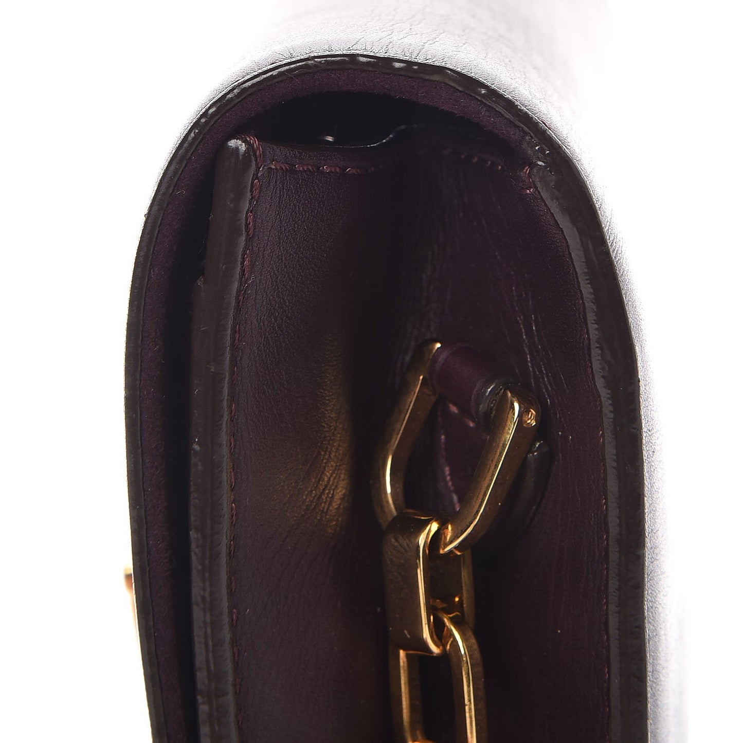 Calfskin Chain Louise GM Amarante