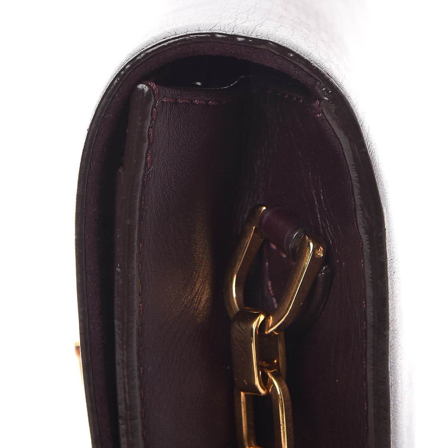 Louis Vuitton Calfskin Chain Louise GM Amarante 7 of 10