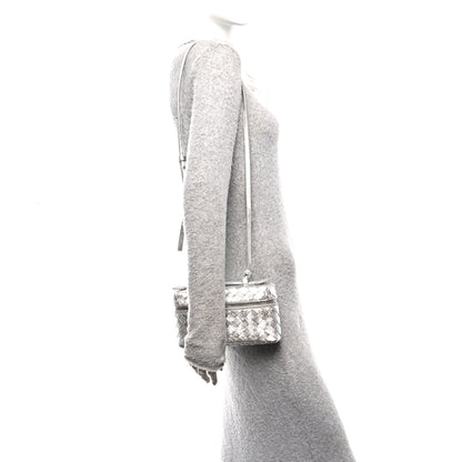Bottega Veneta Laminated Nappa Intrecciato Bang Bang Vanity Case Silver 2 of 11
