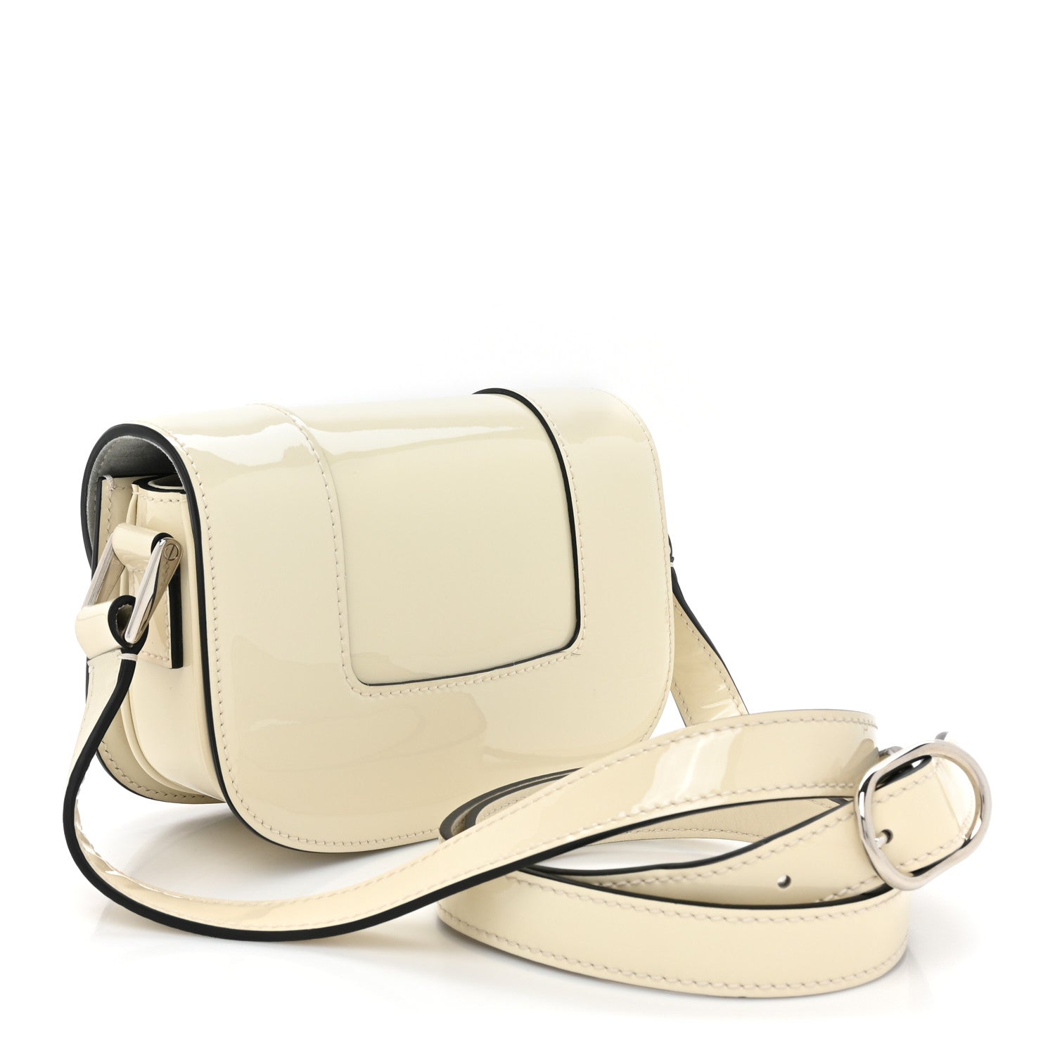 Valentino Garavani Patent Small Supervee Crossbody Bag Light Ivory 3 of 8