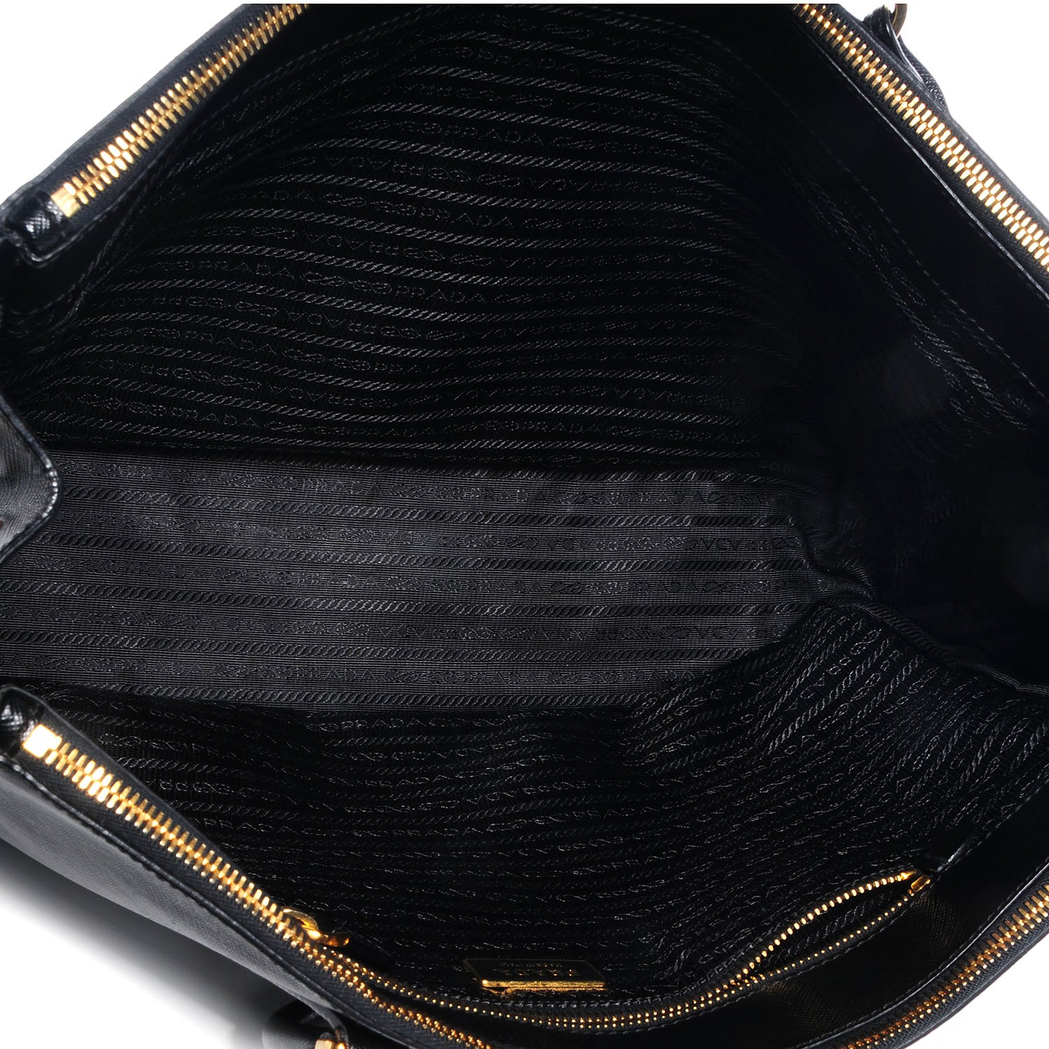 Prada Saffiano Lux Large Double Zip Tote Nero Black 5 of 9