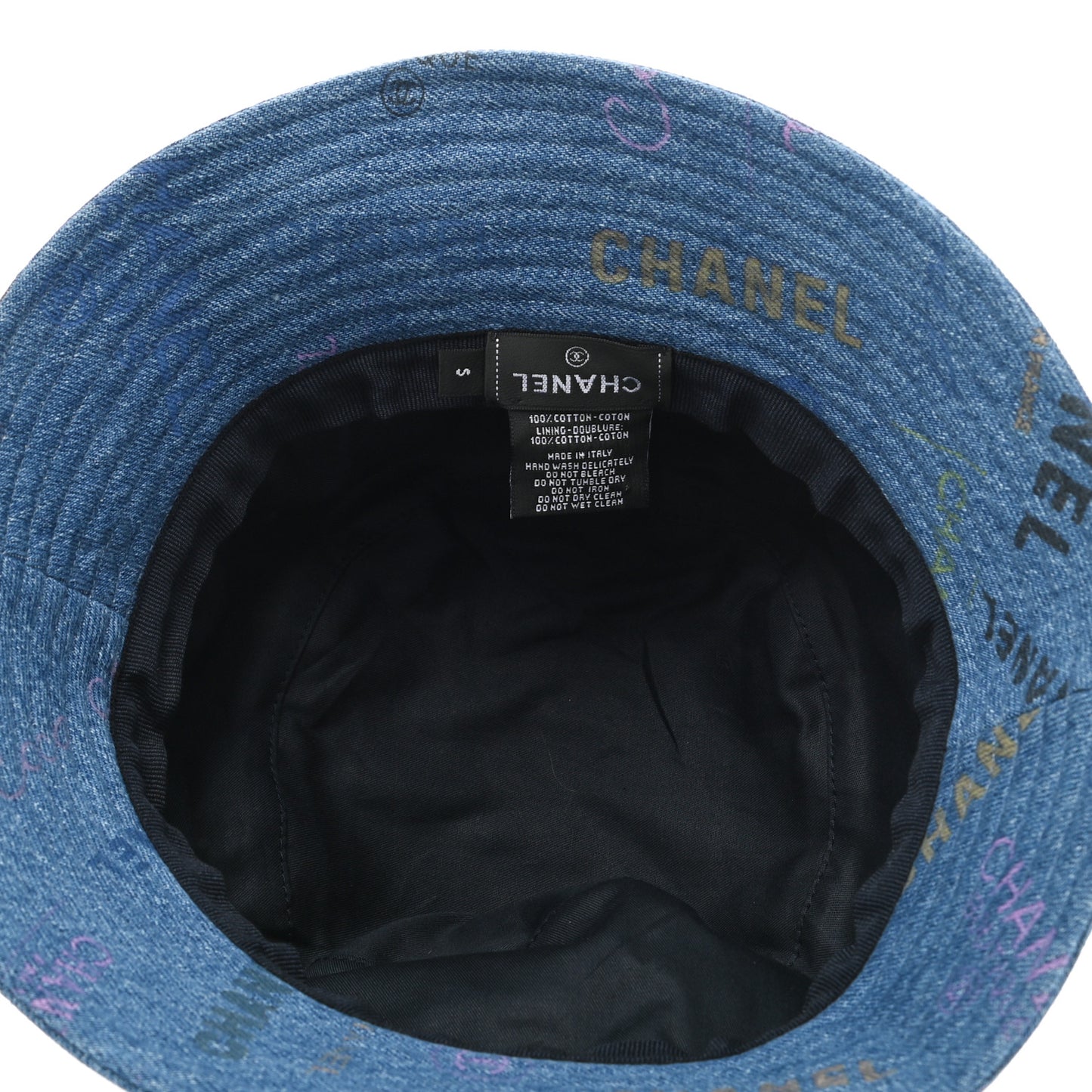 Denim Mood Cloche Bucket Hat S Blue