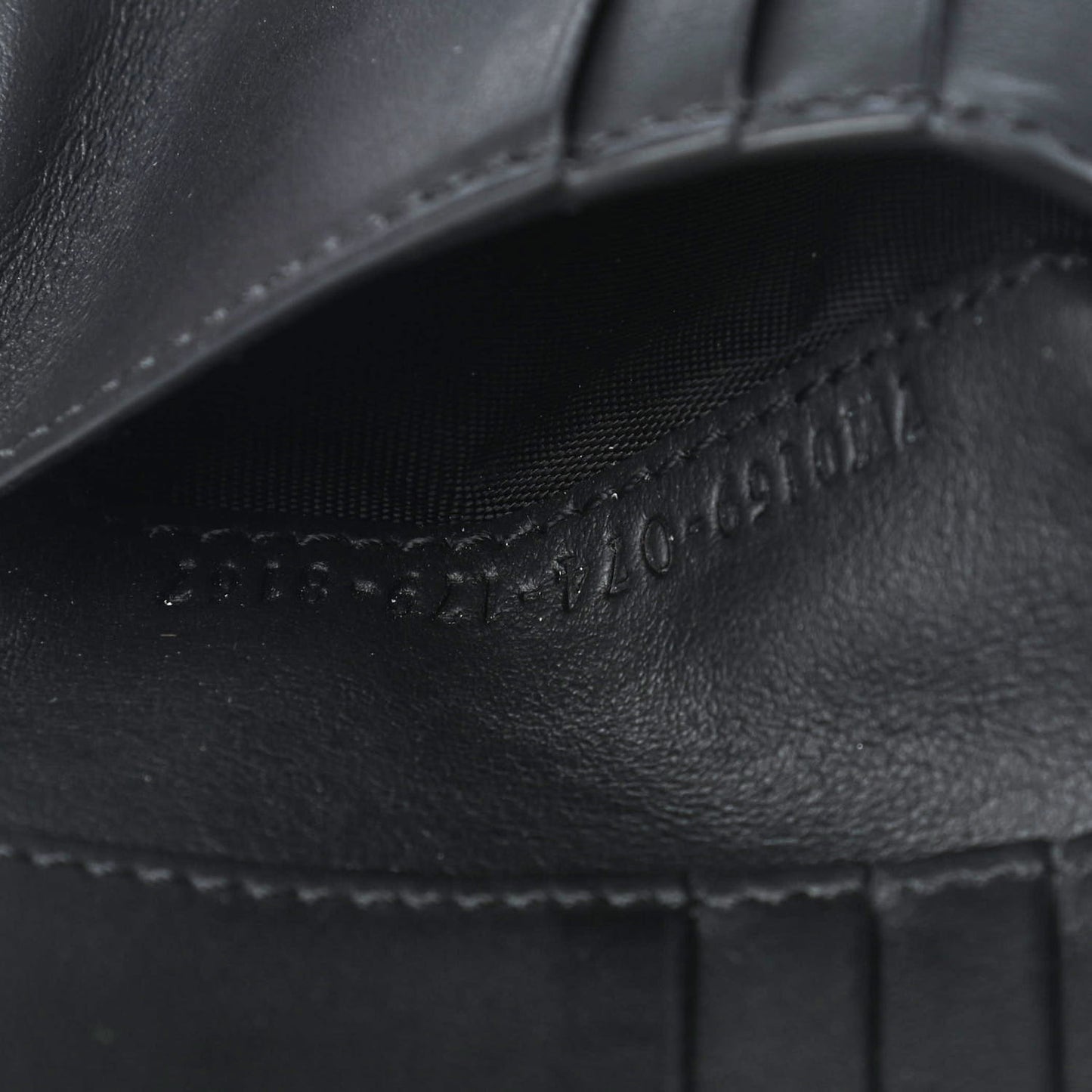 Calfskin Metal Monster Eyes Bi-fold Wallet Black