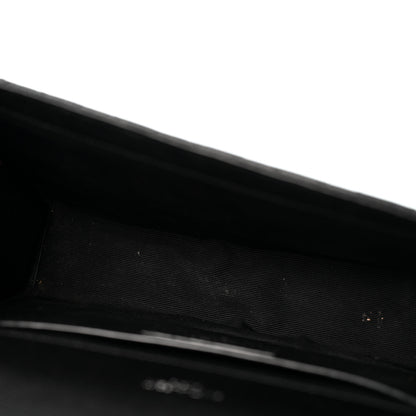 Saint Laurent Grain De Poudre Textured Mixed Matelasse Triquilt Medium Monogram Satchel Black 5 of 13