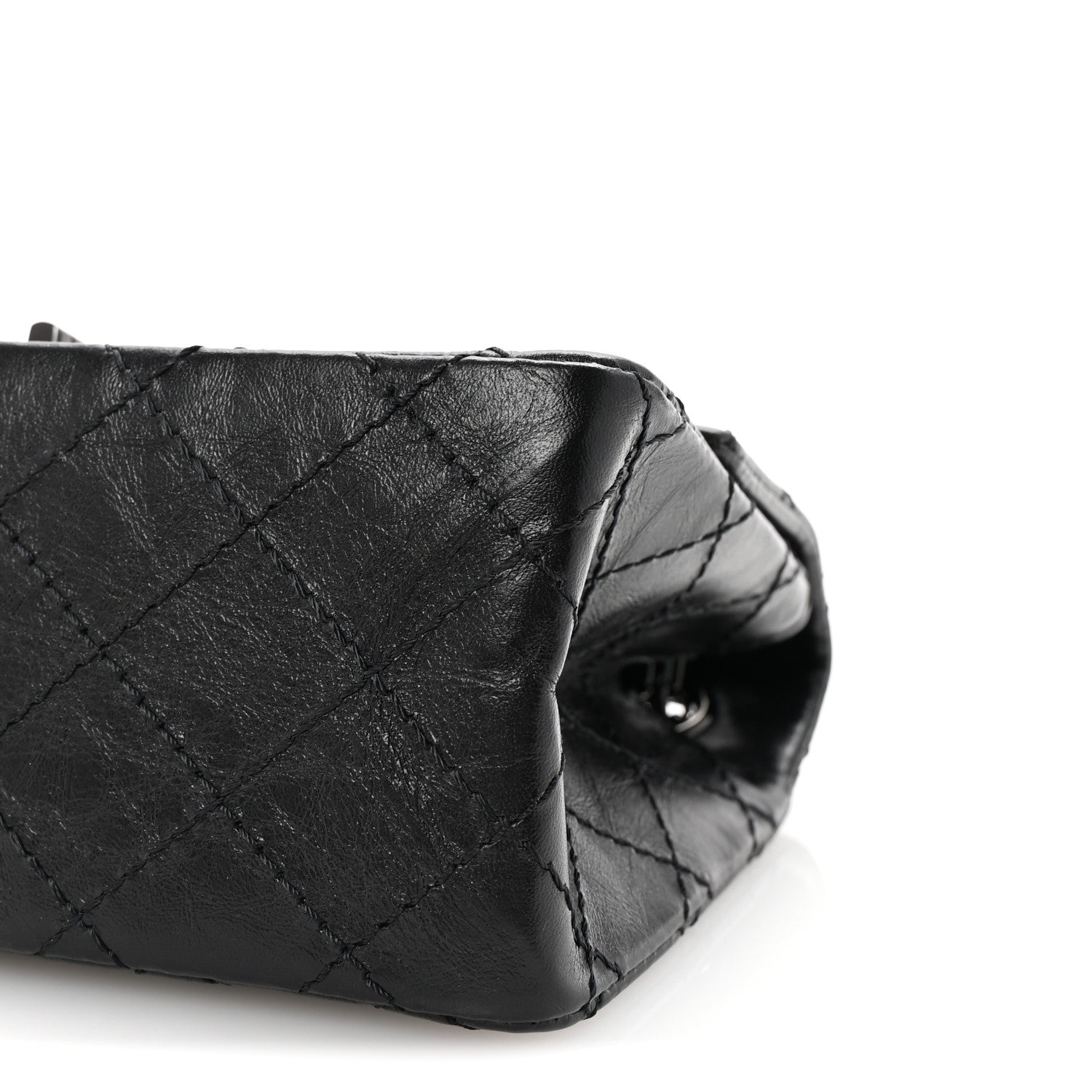 Chanel Aged Calfskin Quilted 2.55 Reissue Mini Flap So Black 10 of 10