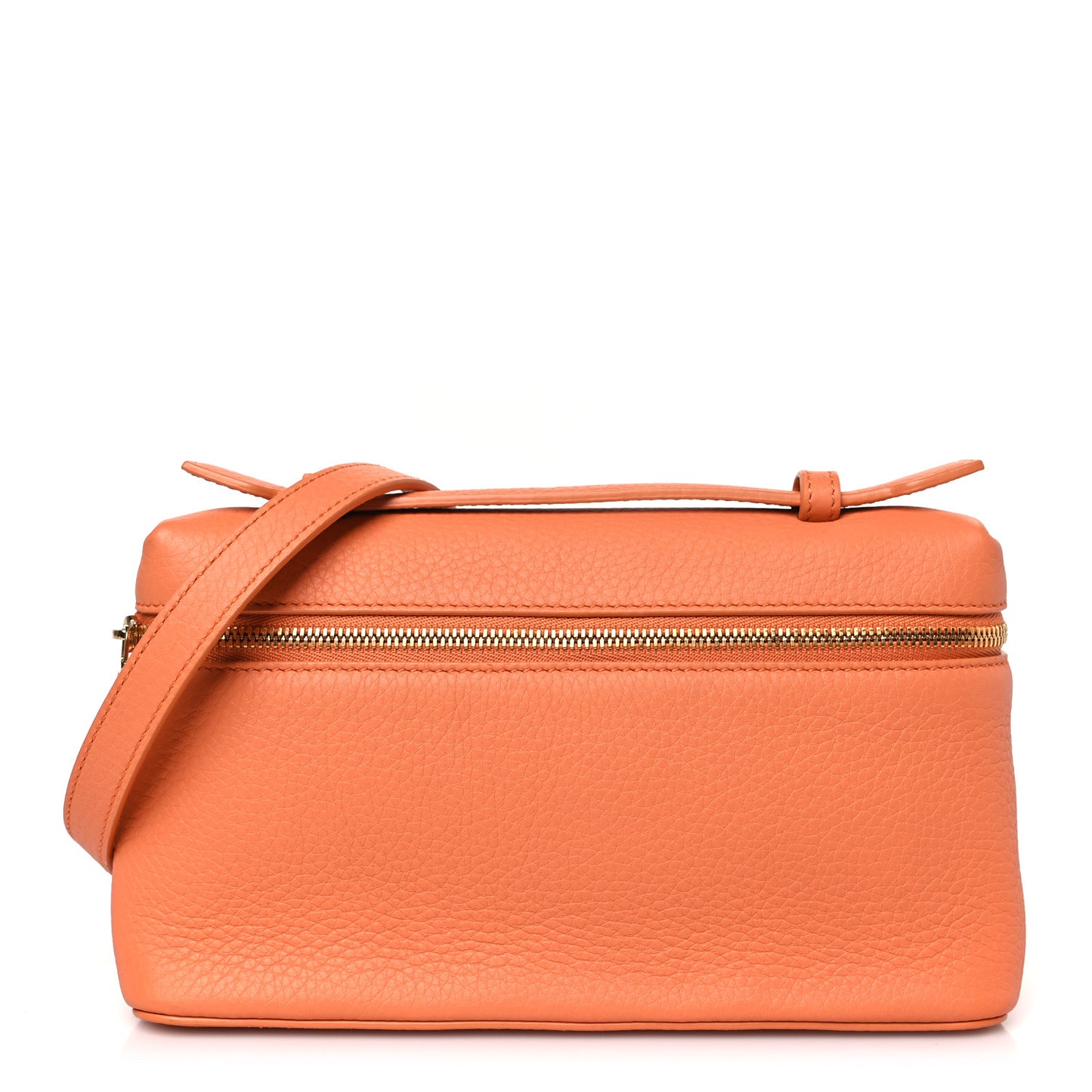 Grained Calfskin L19 Extra Pocket Pouch Cinnamon Orange
