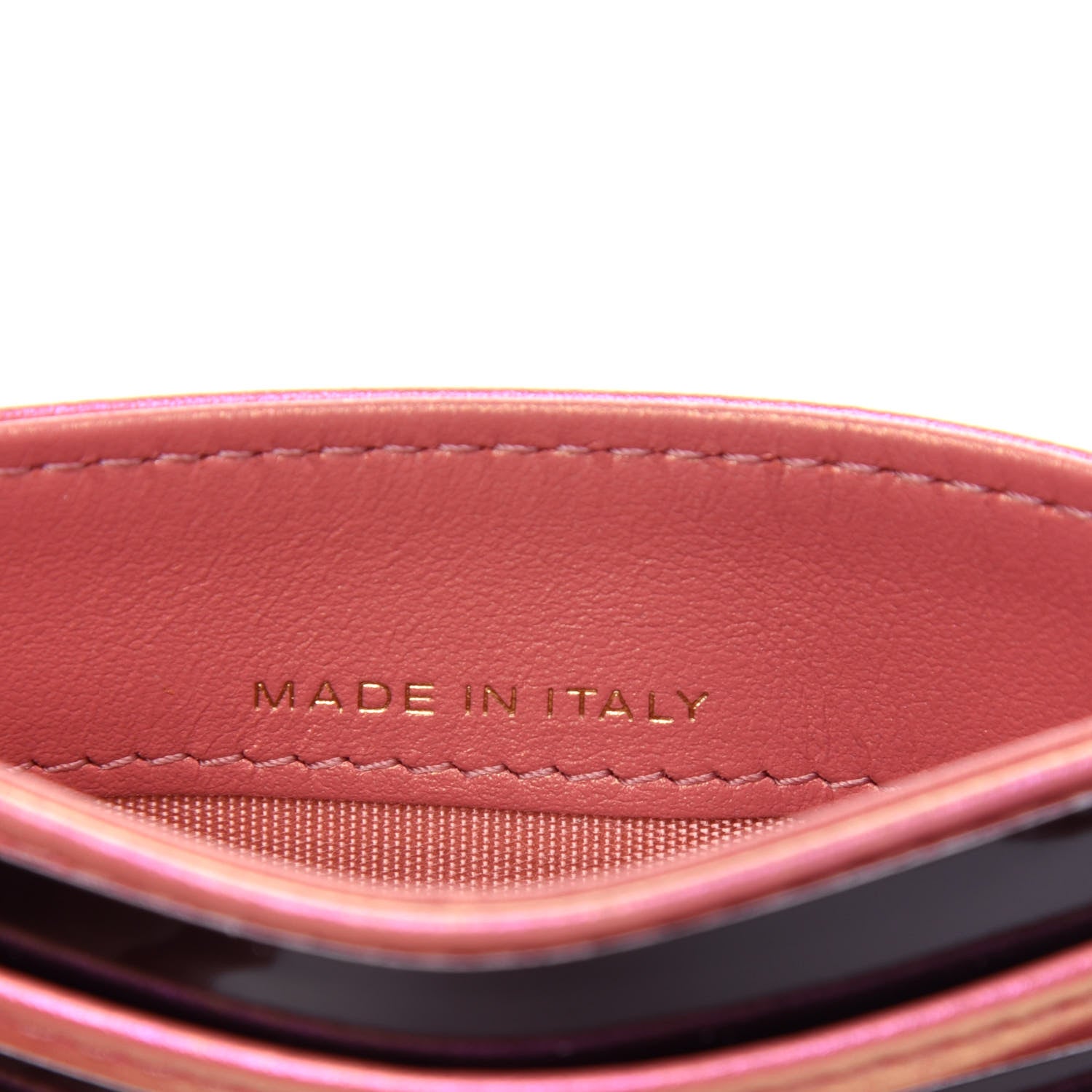 Chanel Iridescent Calfskin Quilted Chanel 19 Card Holder Pink 7 of 9