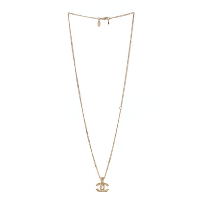 Chanel Tweed Effect CC Necklace Gold 2 of 3