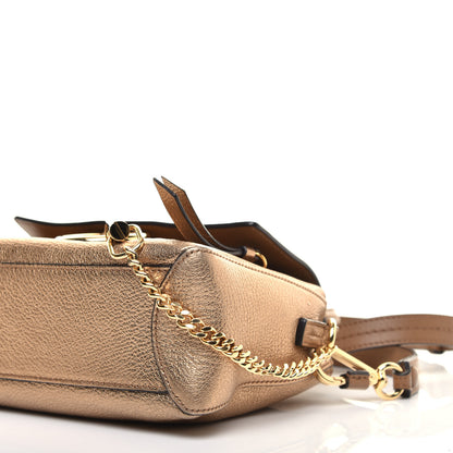 Chloe Metallic Calfskin Mini Faye Day Shoulder Bag Gold 8 of 8