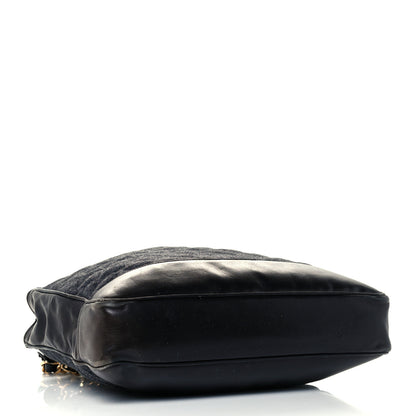 Chanel Wool Lambskin Shopper Tote Navy 3 of 10
