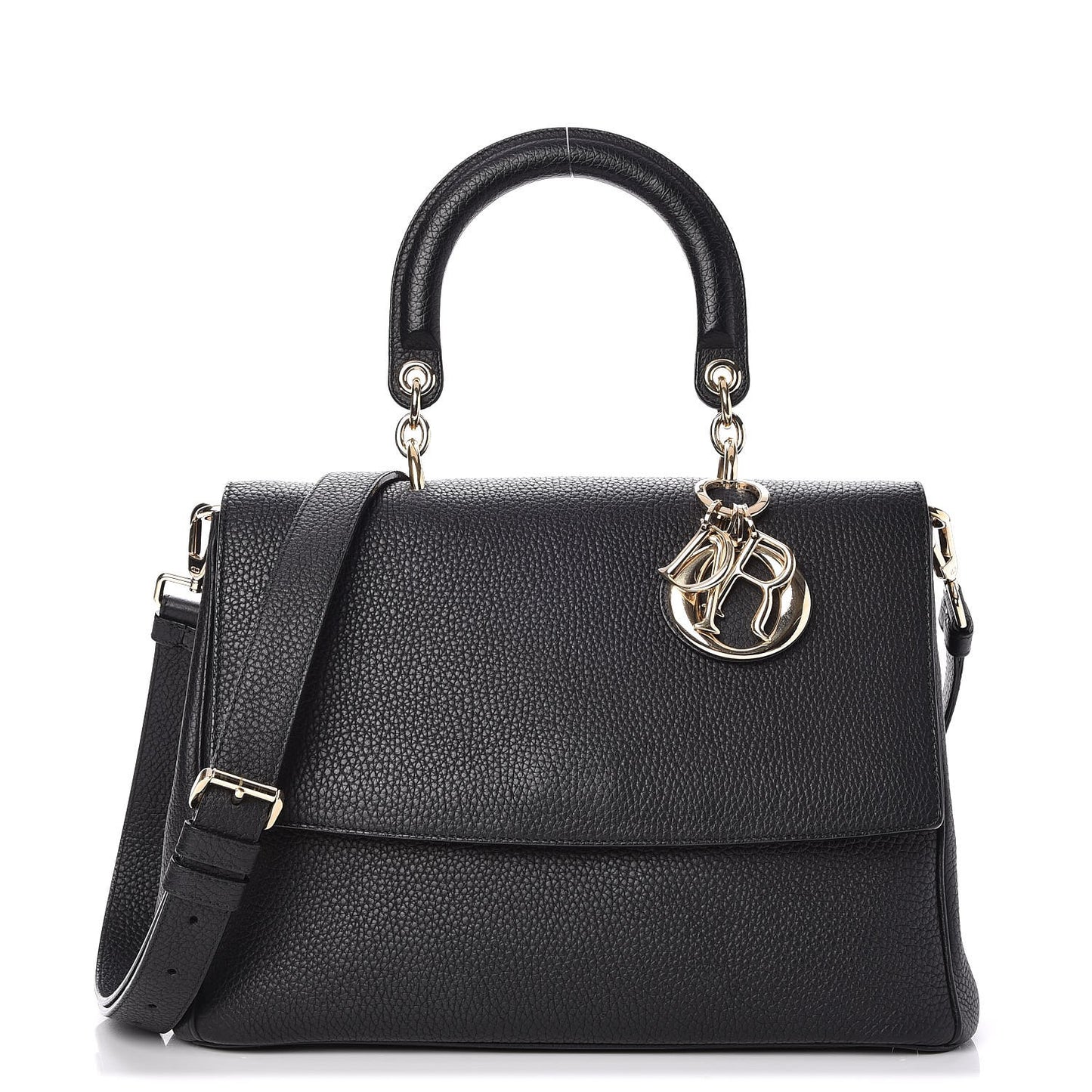 Bullcalf Medium Be Dior Flap Black Fraise