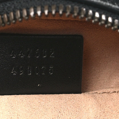 Gucci Calfskin Matelasse Small GG Marmont Chain Shoulder Bag Black 7 of 10