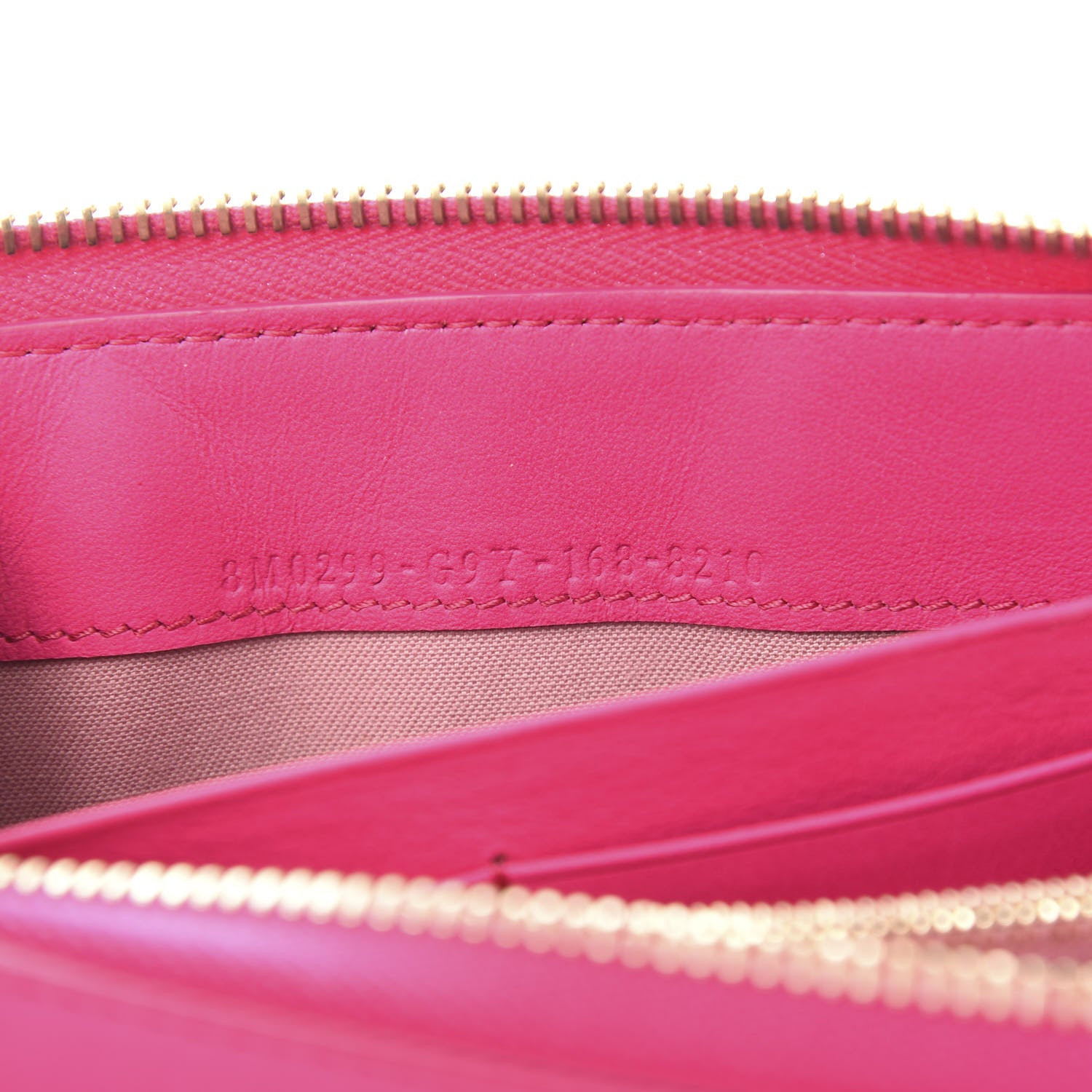Fendi Vitello Flamingo Tube Zip Around Long Wallet Fuchsia 10 of 11