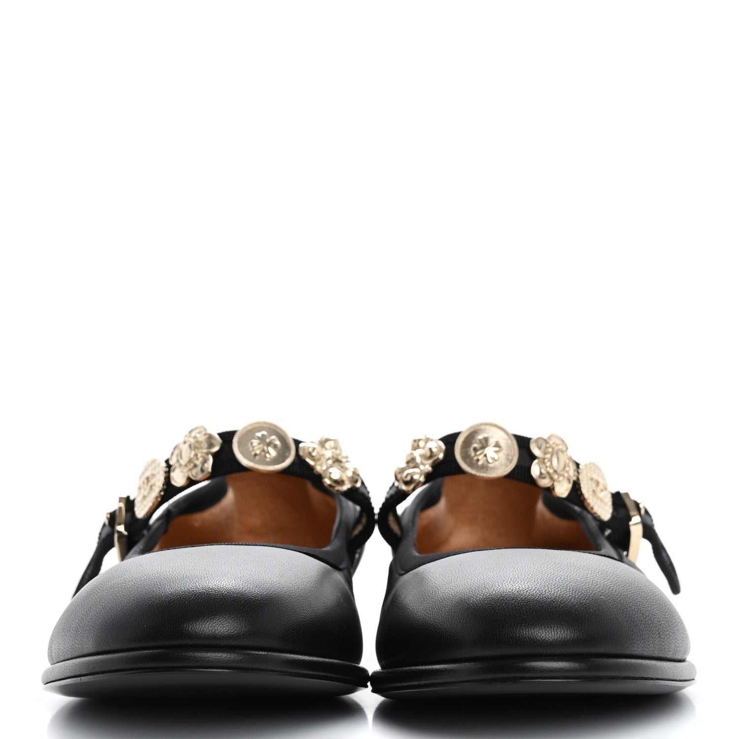 Chanel Lambskin Charm Mary Jane Flats 39 Black 3 of 10