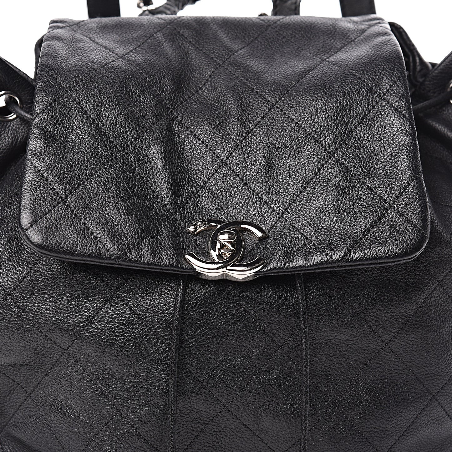 Caviar Stitched Backpack Black