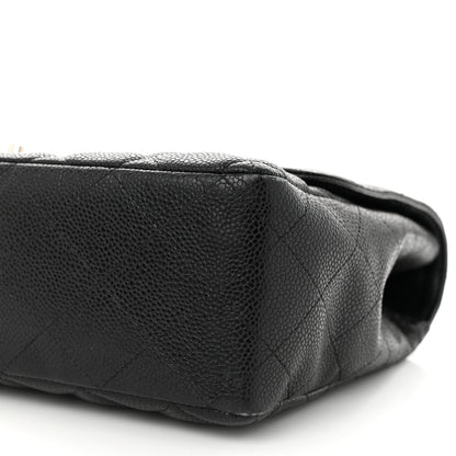 Chanel Caviar Quilted Jumbo Single Flap Black 10 of 15