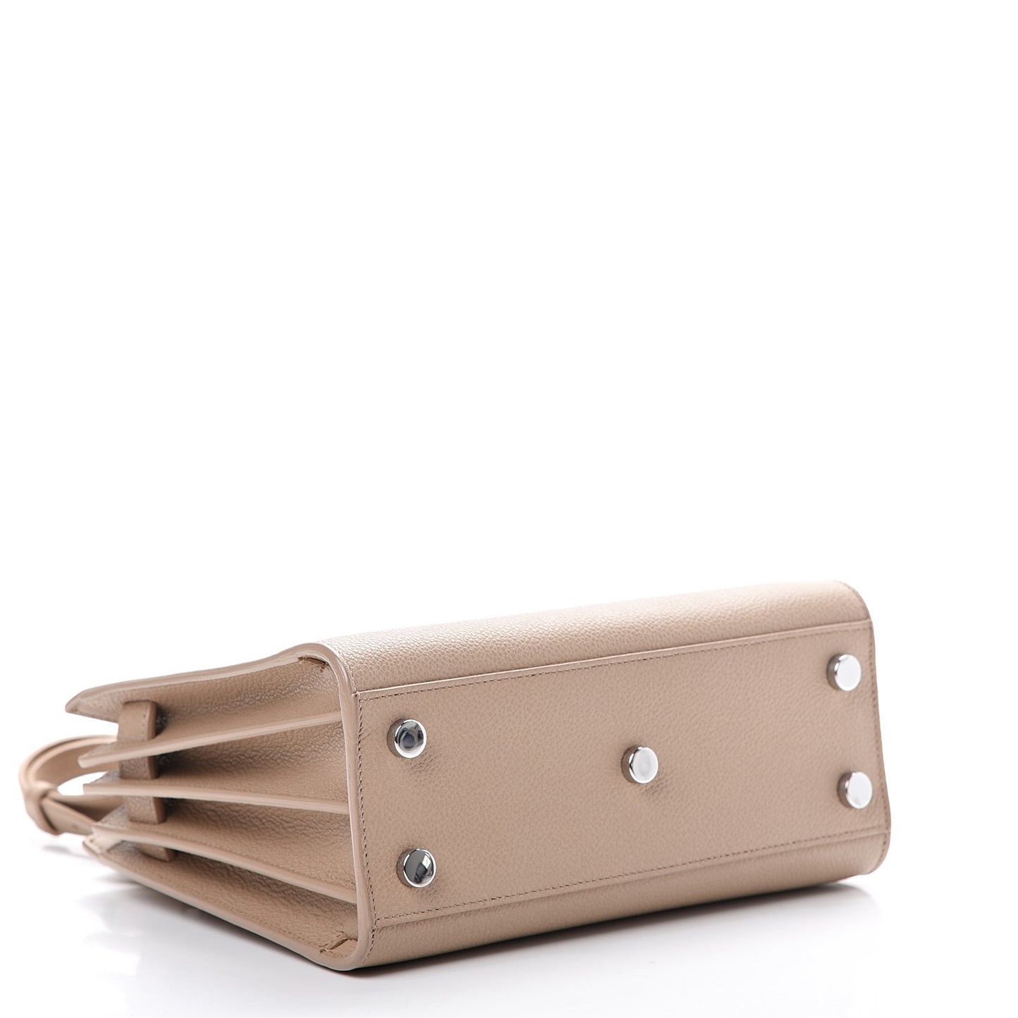 Grained Calfskin Nano Sac De Jour Beige