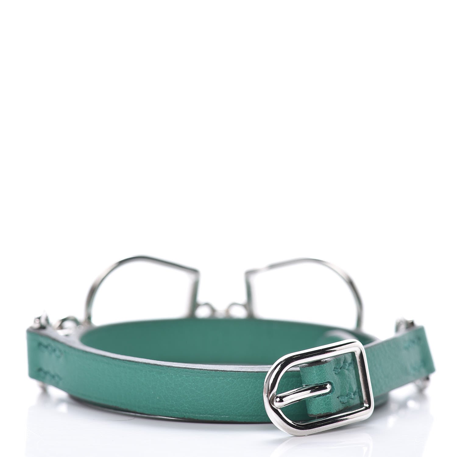 Hermes Swift Etrier Double Tour Bracelet T2 Vert Vertigo 3 of 9