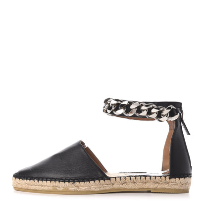 Givenchy Lambskin Ankle Chain Maremma Espadrilles 38 Black 1 of 7