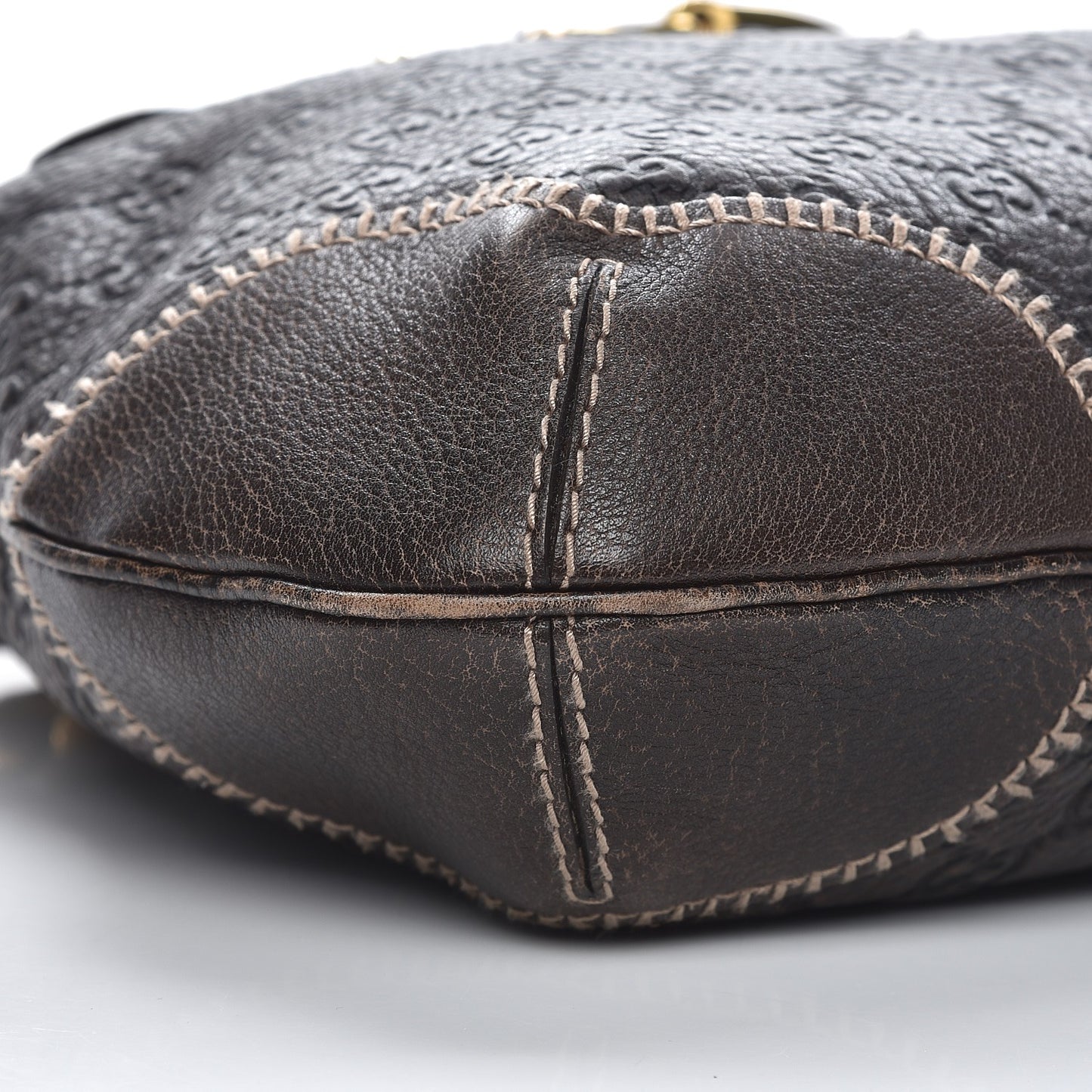 Guccissima New Pelham Satchel Dark Brown